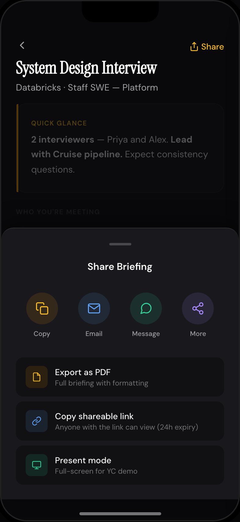 Share Briefing